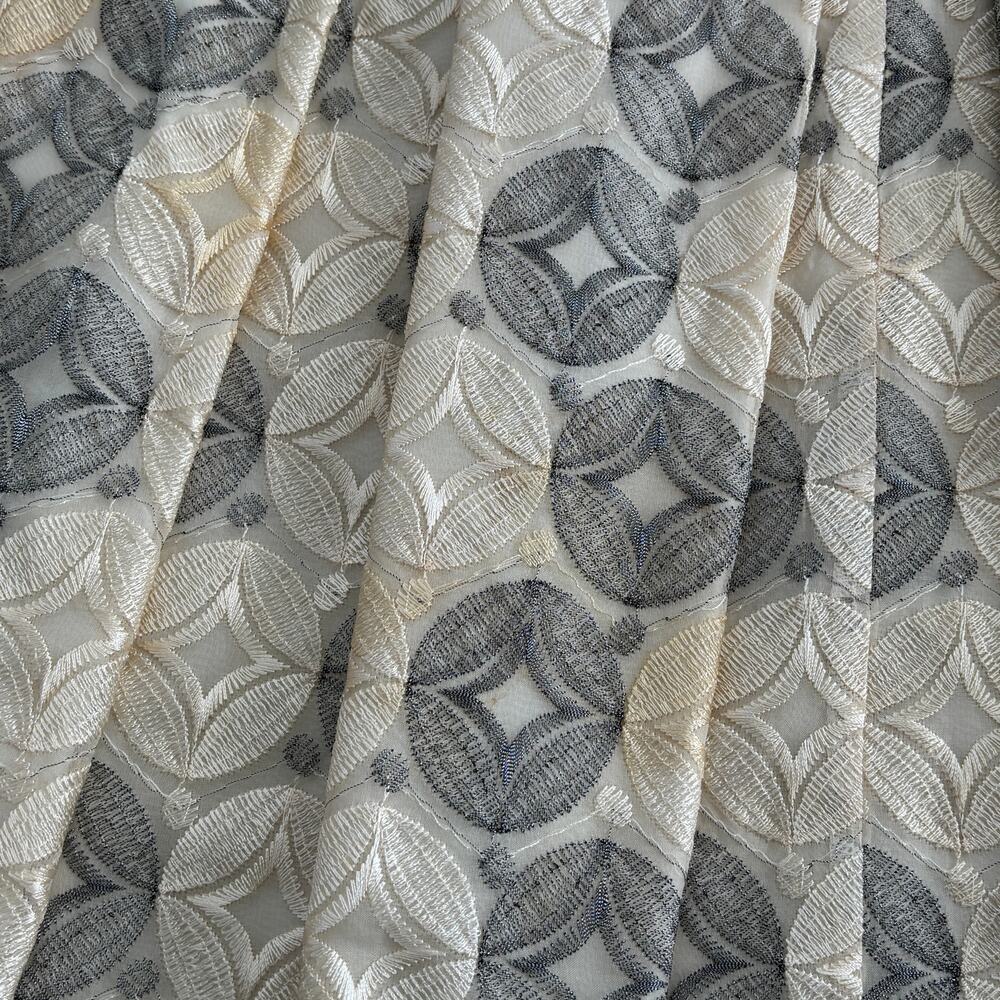 Anna Sui Metallic Jacquard Cap Sleeve Mini Dress in Metallic Silver Gold Size 8 - Picture 13 of 14